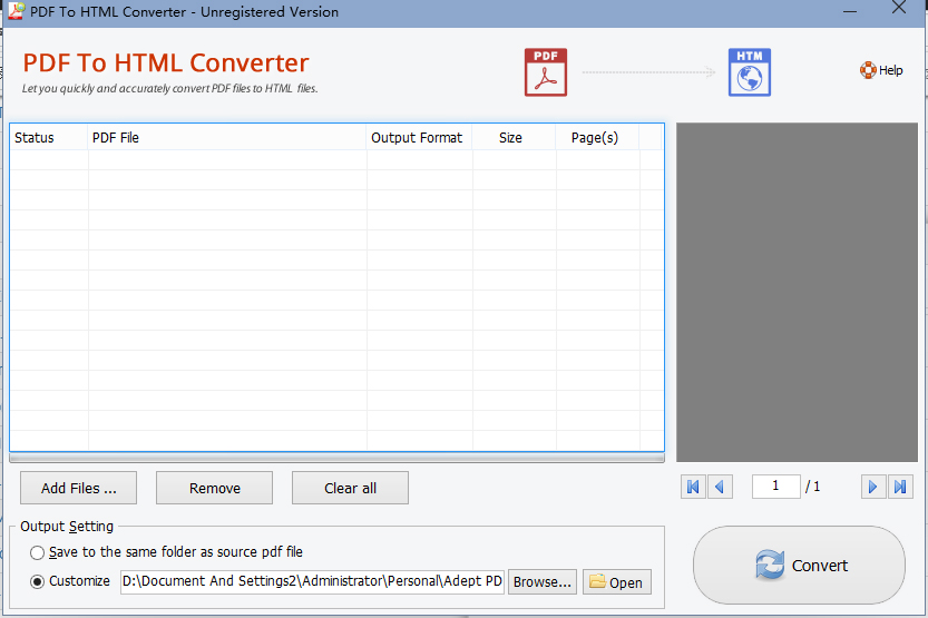 Adept PDF to Html Converter V3.40