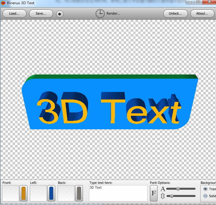 binerus 3D Text 绿色版