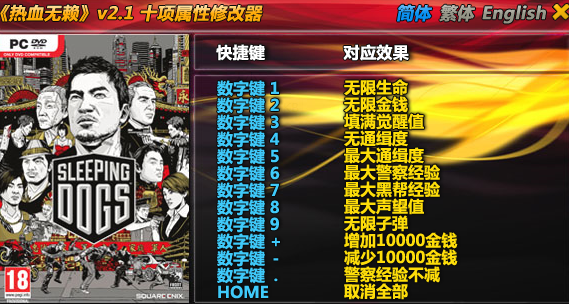 热血无赖修改器 绿色版